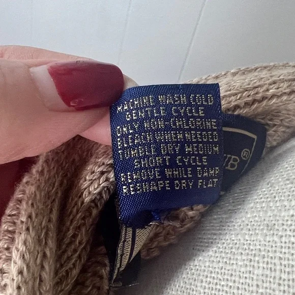 NWOT Charter Club WovenBeige Sweater Cardigan VNeck Button Down Size Large - Picture 10 of 10